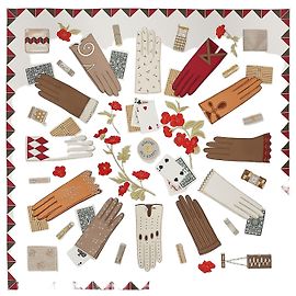 Hermès Lenço The Hour of Gloves Multicor