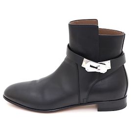 Hermès Kelly Strap Neo Ankle Boots Black