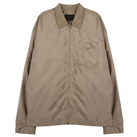 Prada Camicia in nylon con zip Marrone
