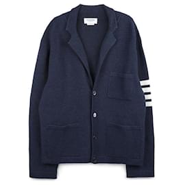 Thom Browne Cardigan Blau