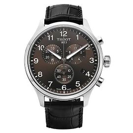 Tissot Men's Leather Watch Black