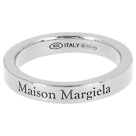 Maison Martin Margiela Silberring mit graviertem Logo Silber