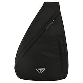 Prada Nylon and Leather Black Backpack Black