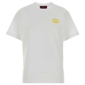Gucci T-Shirt aus Baumwolljersey Medium Weiß