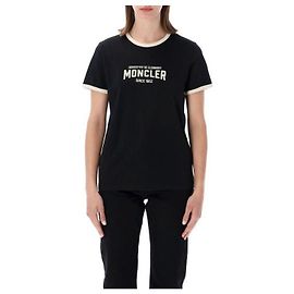 Moncler Logo Jersey T-Shirt Weiß