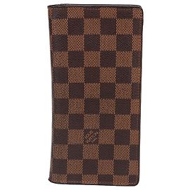 Louis Vuitton Damier Ebene Men's Brazza Wallet Brown