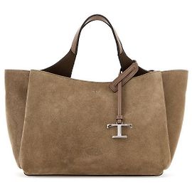 Tod's Mini bolsa tote em camurça com logo Marrom