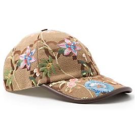 Gucci Boné com bordado de flores Multicor