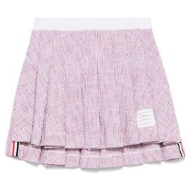 Thom Browne Mini falda plisada de tweed de algodón Backdrop Blanco