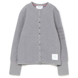 Thom Browne Gestreickter Baumwollcardigan Braun