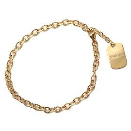 Saint Laurent Bracciale a maglie scanalate D'oro