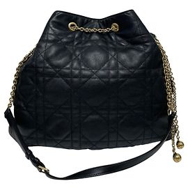Dior Borsa a Spalla Black Cannage Ammi Large Nero