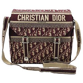 Dior Bolsa transversal messenger Burgundy Oblique Vermelho