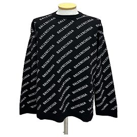 Balenciaga Maille en cachemire avec logo intégral Argenté