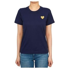 Comme Des Garcons Gold Wappen Kurzarm T-Shirt für Damen AZ Schwarz