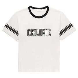 Céline Camiseta Loose TRIOMPHE en jersey de algodón Verde