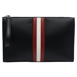 Bally Mythos Clutch Red Leather Red
