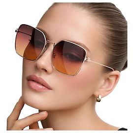 Etro Gafas de sol unisex moda oversize lujo metal Multicolor
