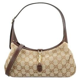 Gucci Bolsa de Ombro Jackie Slim Medium Marrom