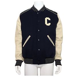 Céline Textured Wool Pad Men's Teddy Varsity Jacket Multiple colors