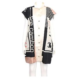 Chanel Silk Sleeveless Jacket White