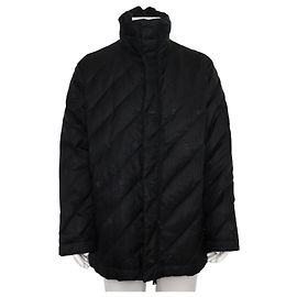 Fendi Men's Down Jacket with FF Logo in Black Black