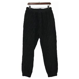Fendi Pantalones de chándal de algodón bordados para hombre Negro Negro