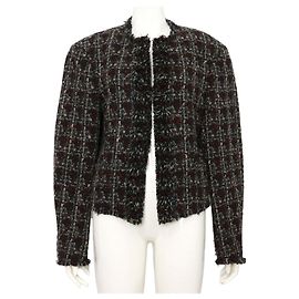 Isabel Marant Giacca in misto lana e seta in tweed da donna Nero