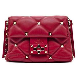 Valentino Borsa a tracolla Rockstud Candy Mini Rosso