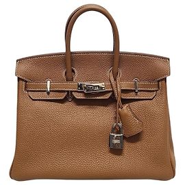 Hermès Gold Silver Hardware Birkin Togo Shoulder Bag Golden
