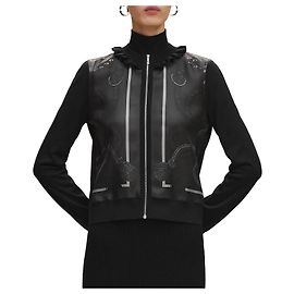 Hermès Cardigan de sarja de manga comprida Palefroi Remix Multicor