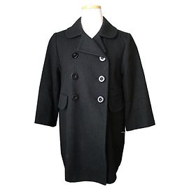 Chloé Black Sleeve Double Button Coat Black