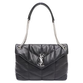 Saint Laurent Borsa a Spalla e Borsa a Tracolla Lulu Puffer Medium Nero