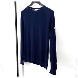 Moncler Long Sleeve Knit Navy Blue