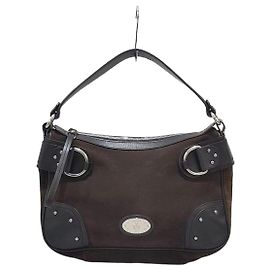 Bally Bolsa de ombro de camurça Marrom