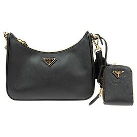 Prada Borsa a tracolla in pelle Re-Edition Nero