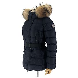 Moncler Clio Real Fur Women's Short Puffer Jacket Black