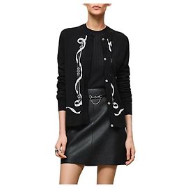 Hermès Langarmstrickjacke für Damen Strick Noir Schwarz