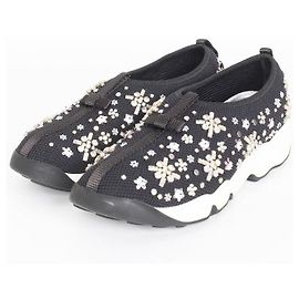 Dior Fusion Perlenstrick-Sneaker Mehrfarben