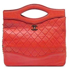 Chanel Borsa in pelle di agnello Rosso