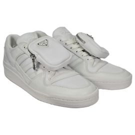 Tênis Low Prada Adidas Re-Nylon Prata
