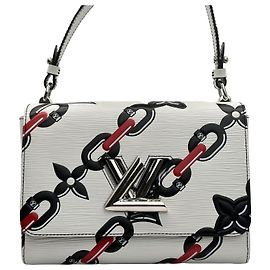Louis Vuitton Borsa a tracolla Twist MM in pelle Epi Argento