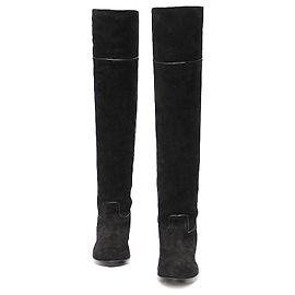 Tory Burch Stivali sopra il ginocchio SIMONE in scamosciato nero da donna Nero
