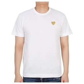 Comme Des Garcons T-Shirt mit kurzen Ärmeln Gold Wappen AX Orange