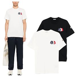 Moncler T-Shirt mit besticktem Logo Weiß