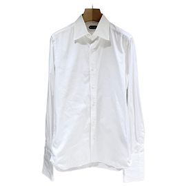 Tom Ford Button Down Cotton Shirt White White