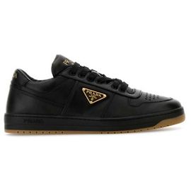 Prada Downtown Leder-Sneaker Schwarz