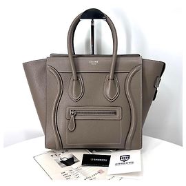 Céline Réparation de micro sac de bagage sac cabas Marron
