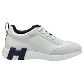 Hermès Sneaker Bouncing in pelle bianca e nera Bianco
