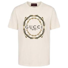 Gucci Camiseta de jersey de algodão estampado Branco